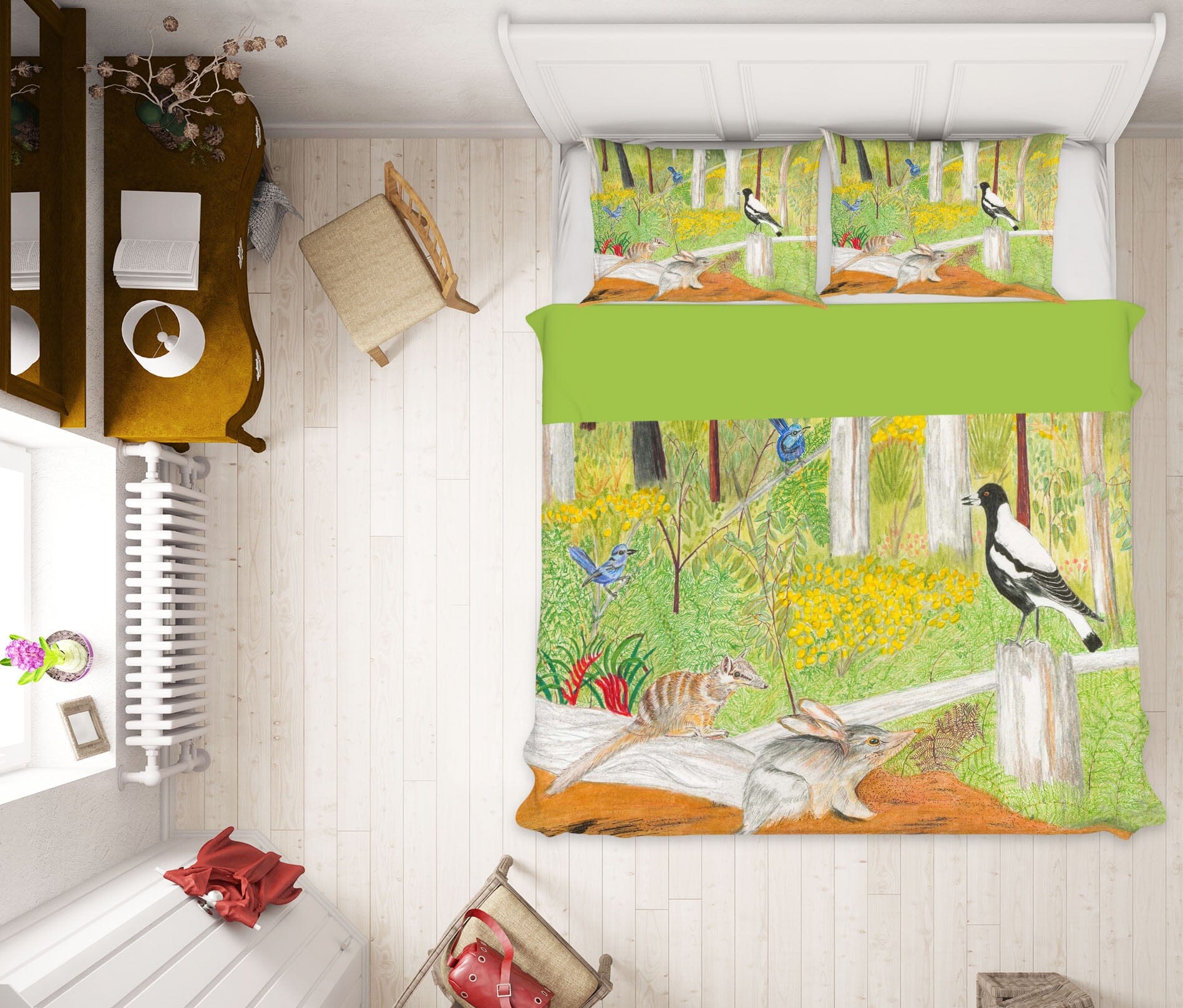 3D Forest Pigeon 029 Michael Sewell Bedding Bed Pillowcases Quilt Quiet Covers AJ Creativity Home