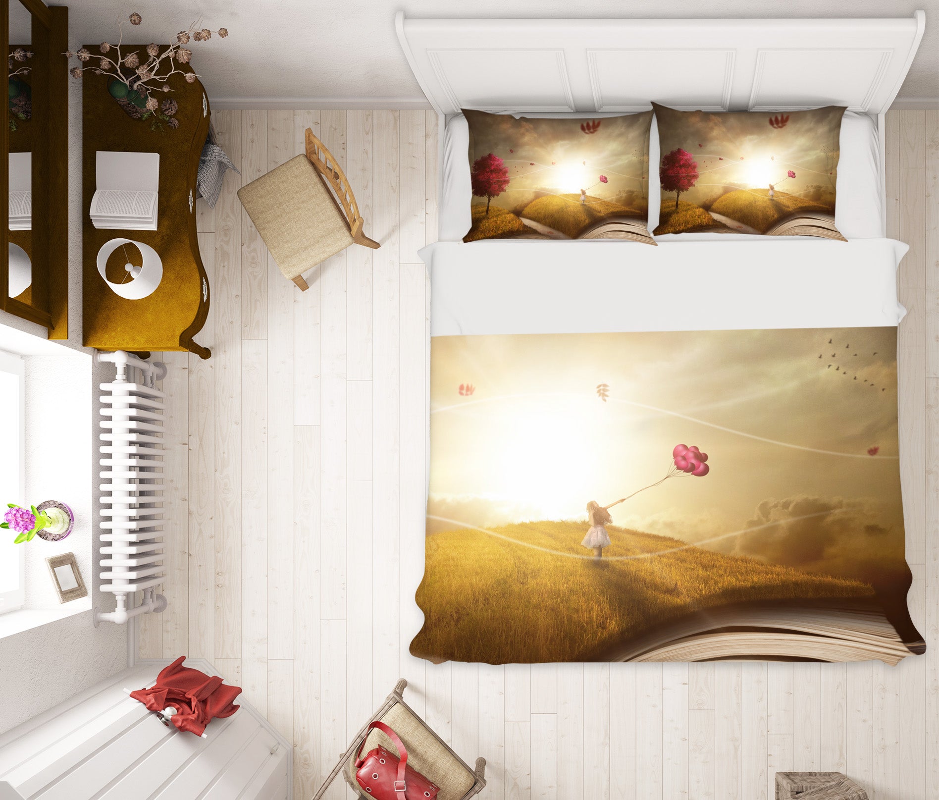 3D Sunlight Lawn 19129 Bed Pillowcases Quilt