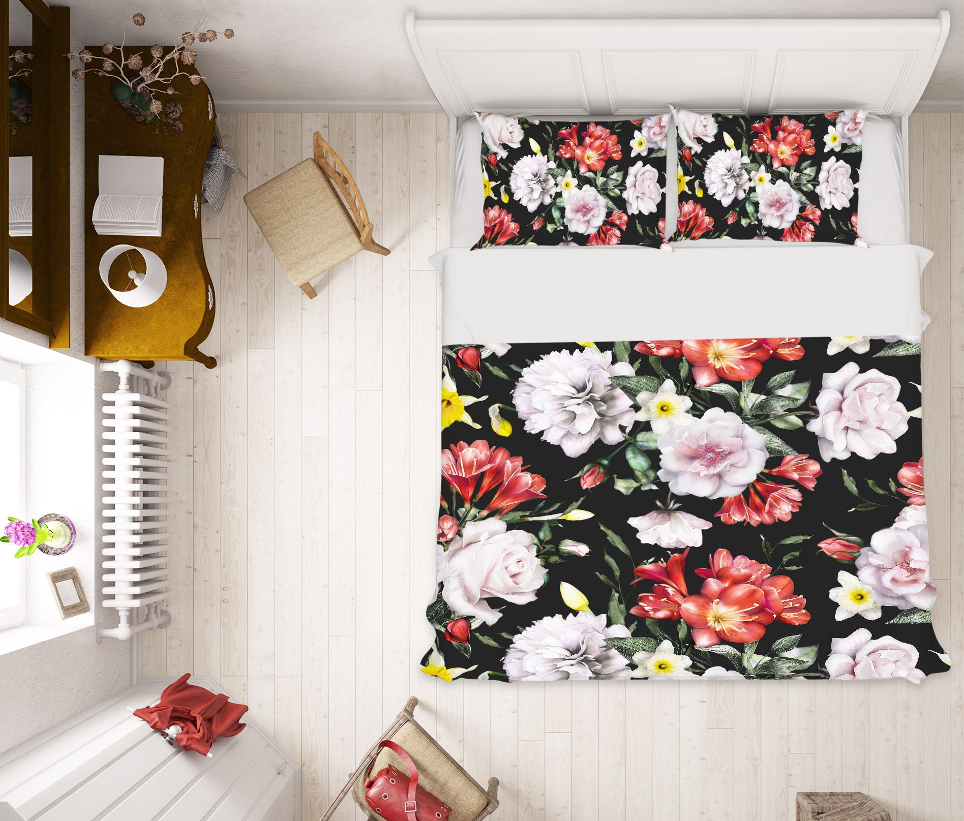 3D Flowers 15030 Bed Pillowcases Quilt