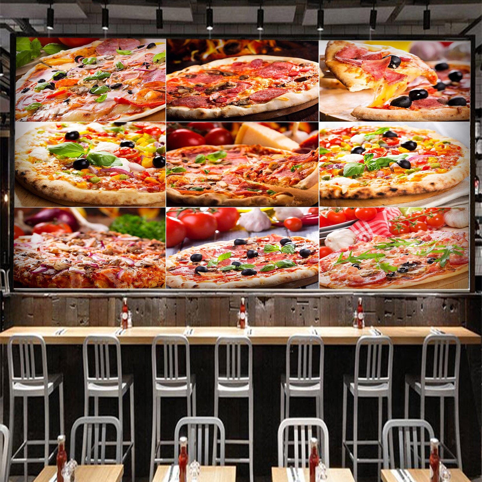 3D Freshly Baked Pizza 1086 Wall Murals Wallpaper AJ Wallpaper 2