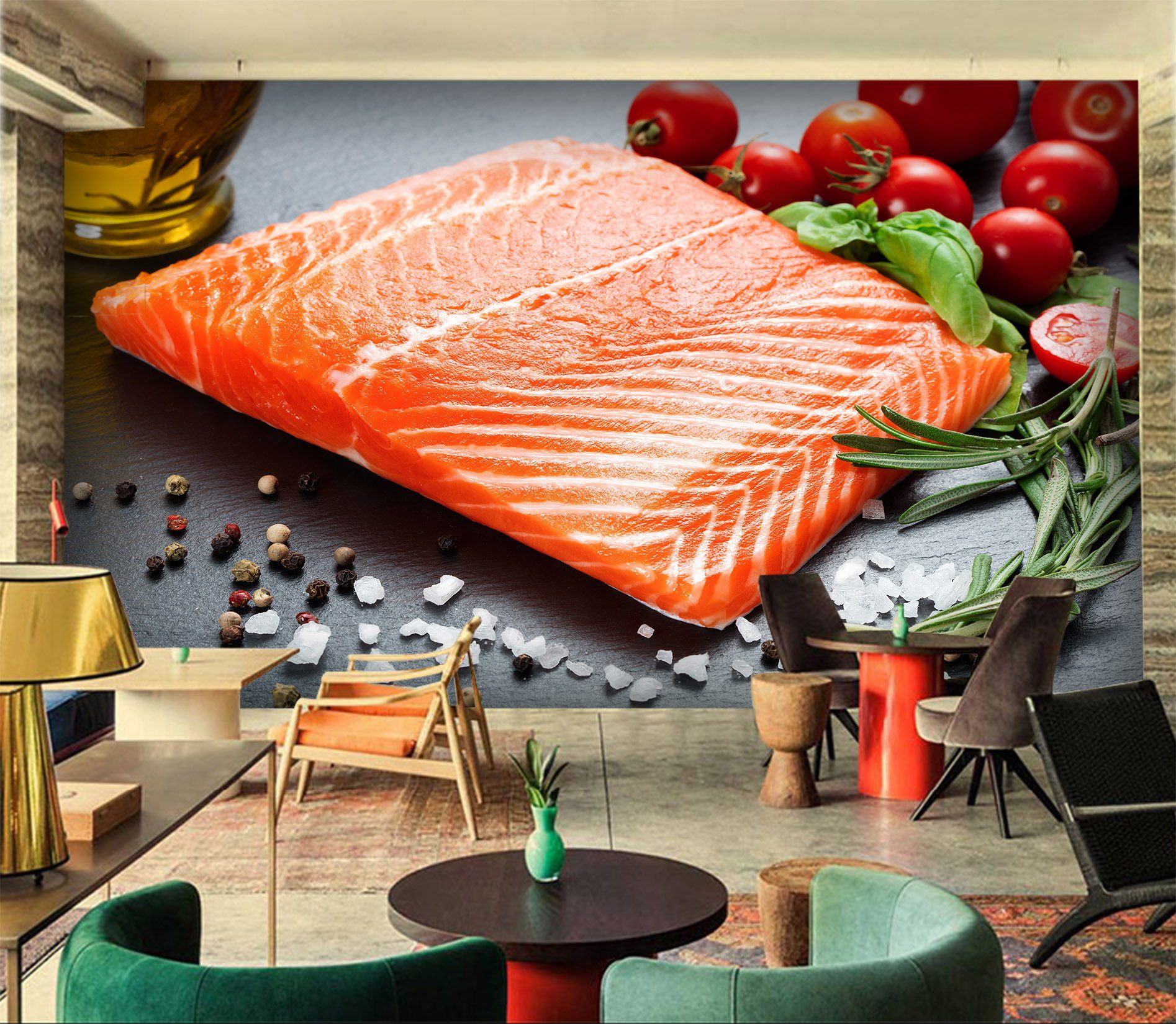 3D Fish Steak Holy Fruit 097 Wallpaper AJ Wallpaper