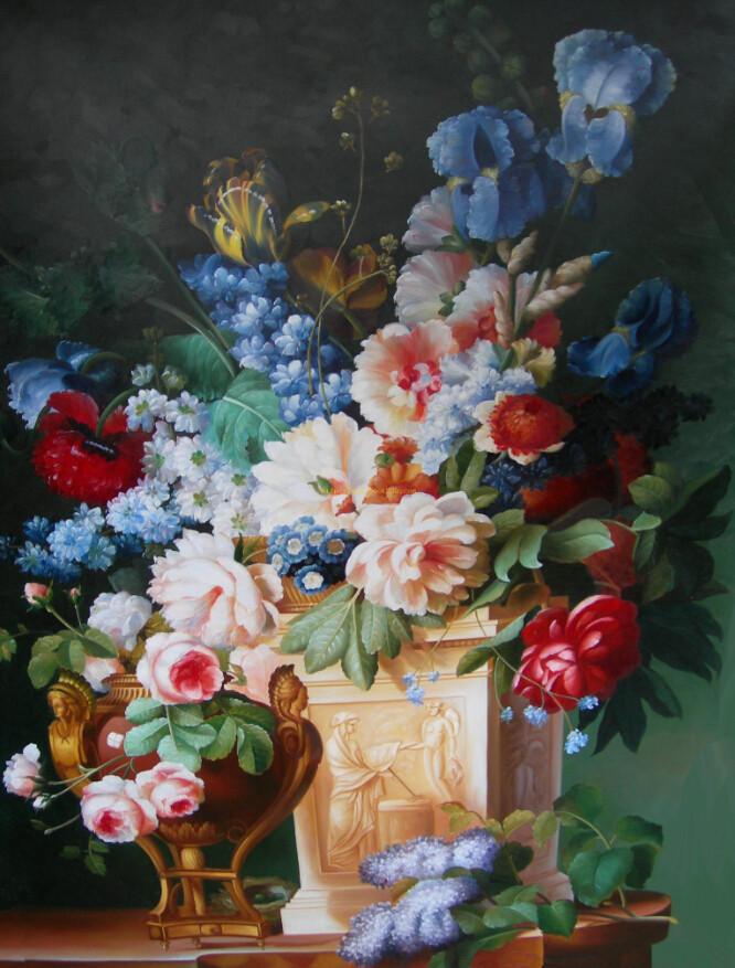 Delicate Flowers Vase Wallpaper AJ Wallpaper