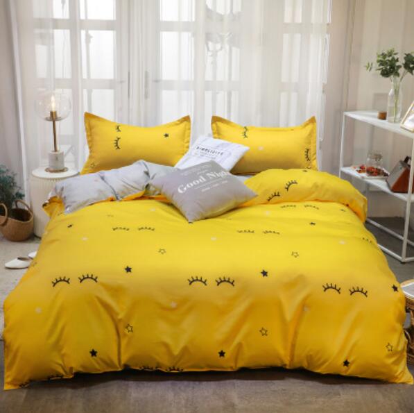3D Yellow Eyelashes 5190 Bed Pillowcases Quilt