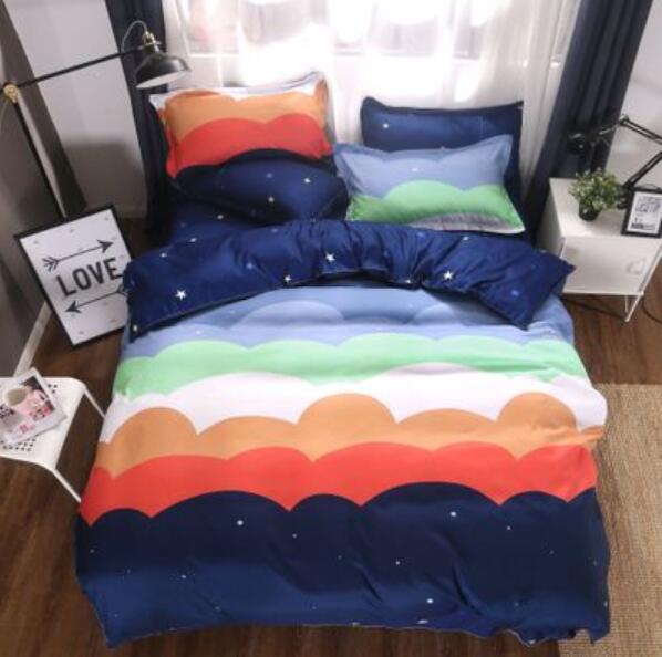 3D Color Wave 5200 Bed Pillowcases Quilt