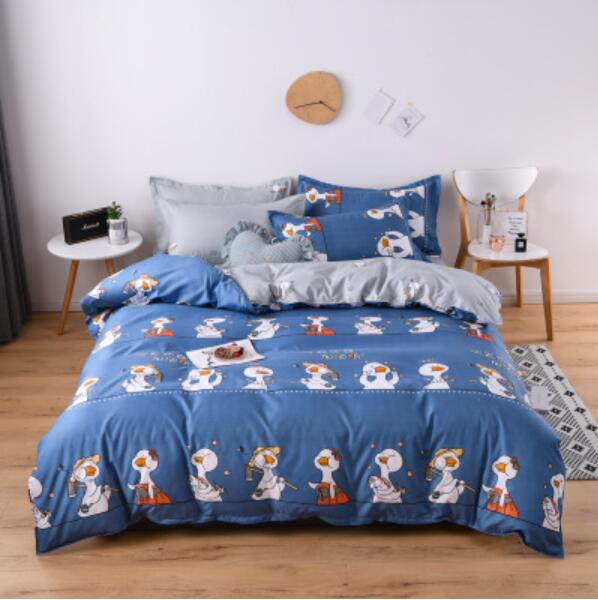 3D White Goose 5181 Bed Pillowcases Quilt
