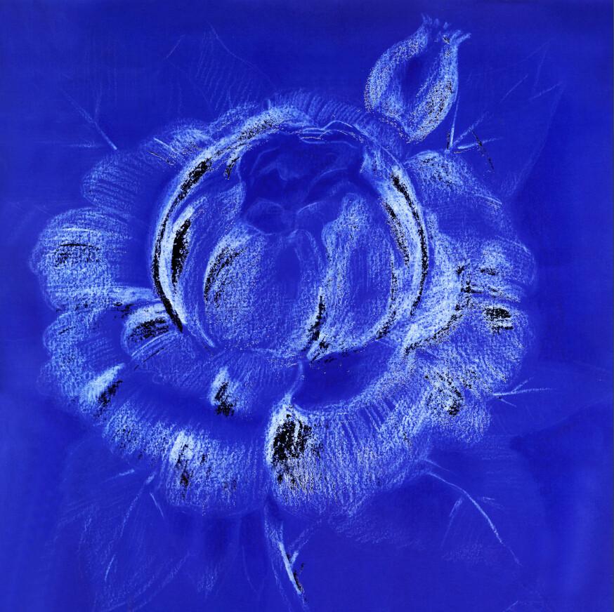 Blue Flower Painting Wallpaper AJ Wallpaper 2