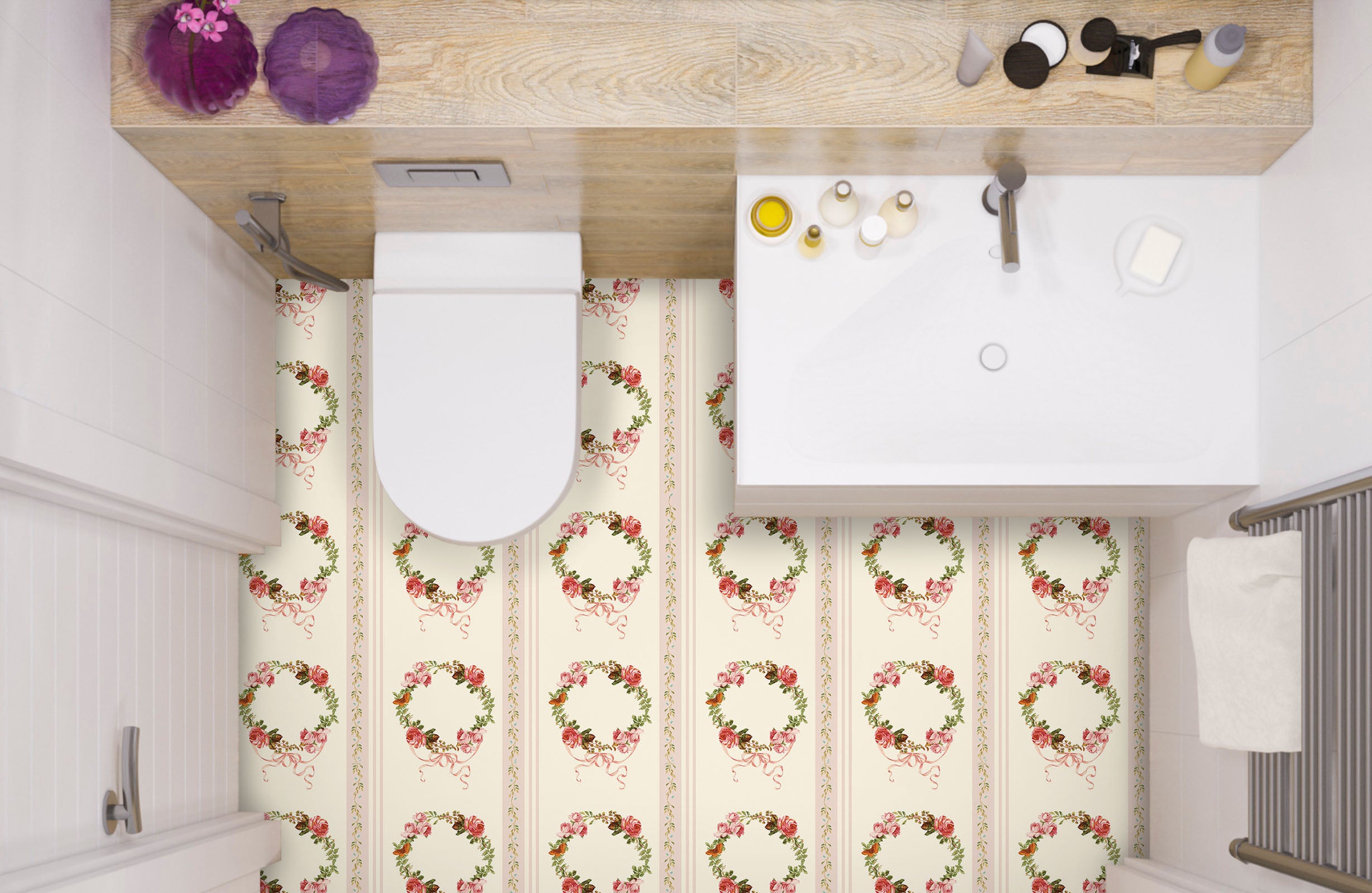 3D Wreath Pattern 10012 Uta Naumann Floor Mural