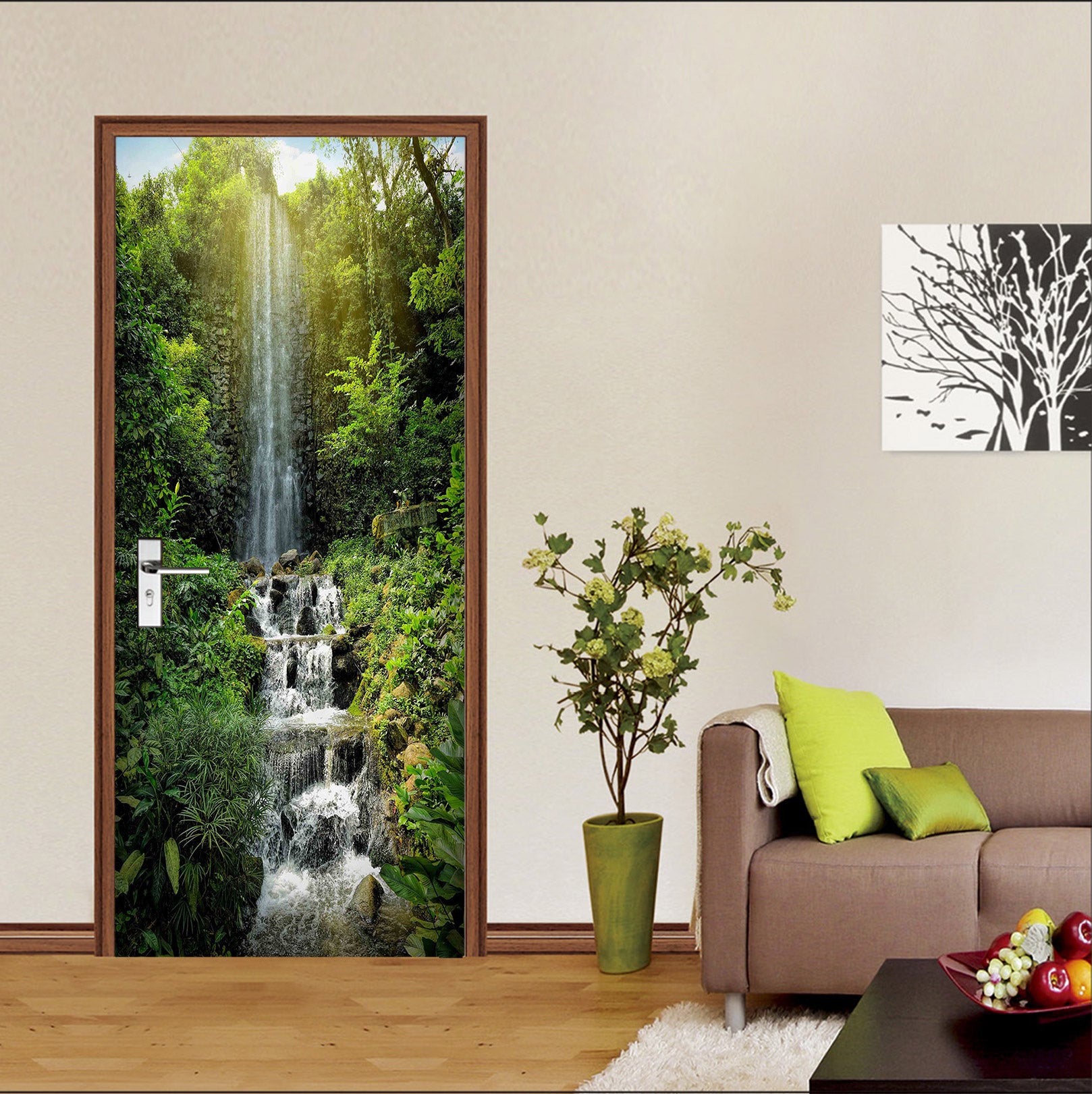 3D Jungle Water 24139 Door Mural