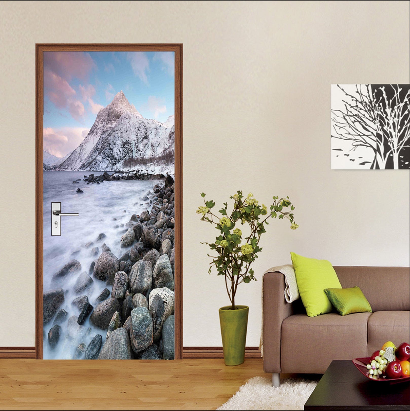 3D Seaside Stone 24175 Door Mural