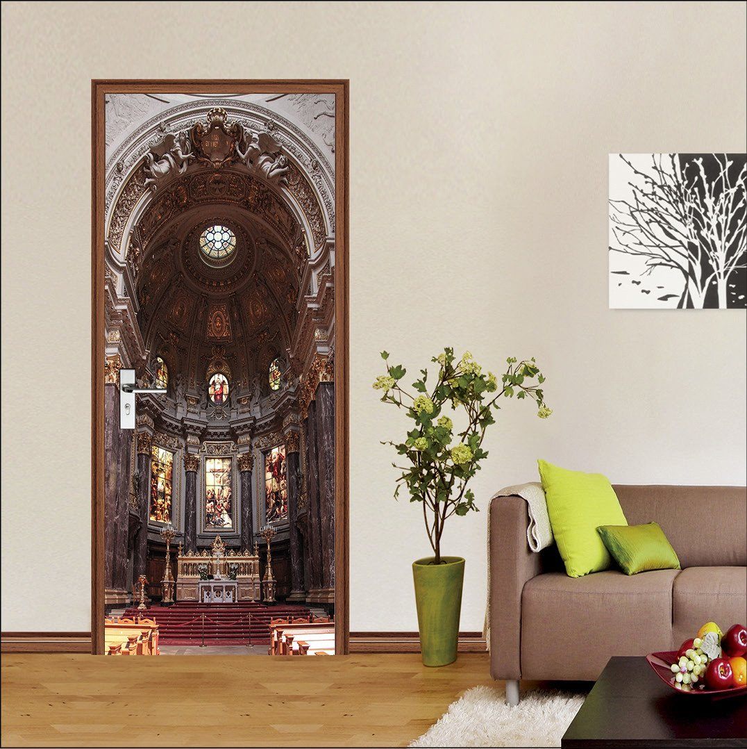 3D skylight top lobby door mural Wallpaper AJ Wallpaper