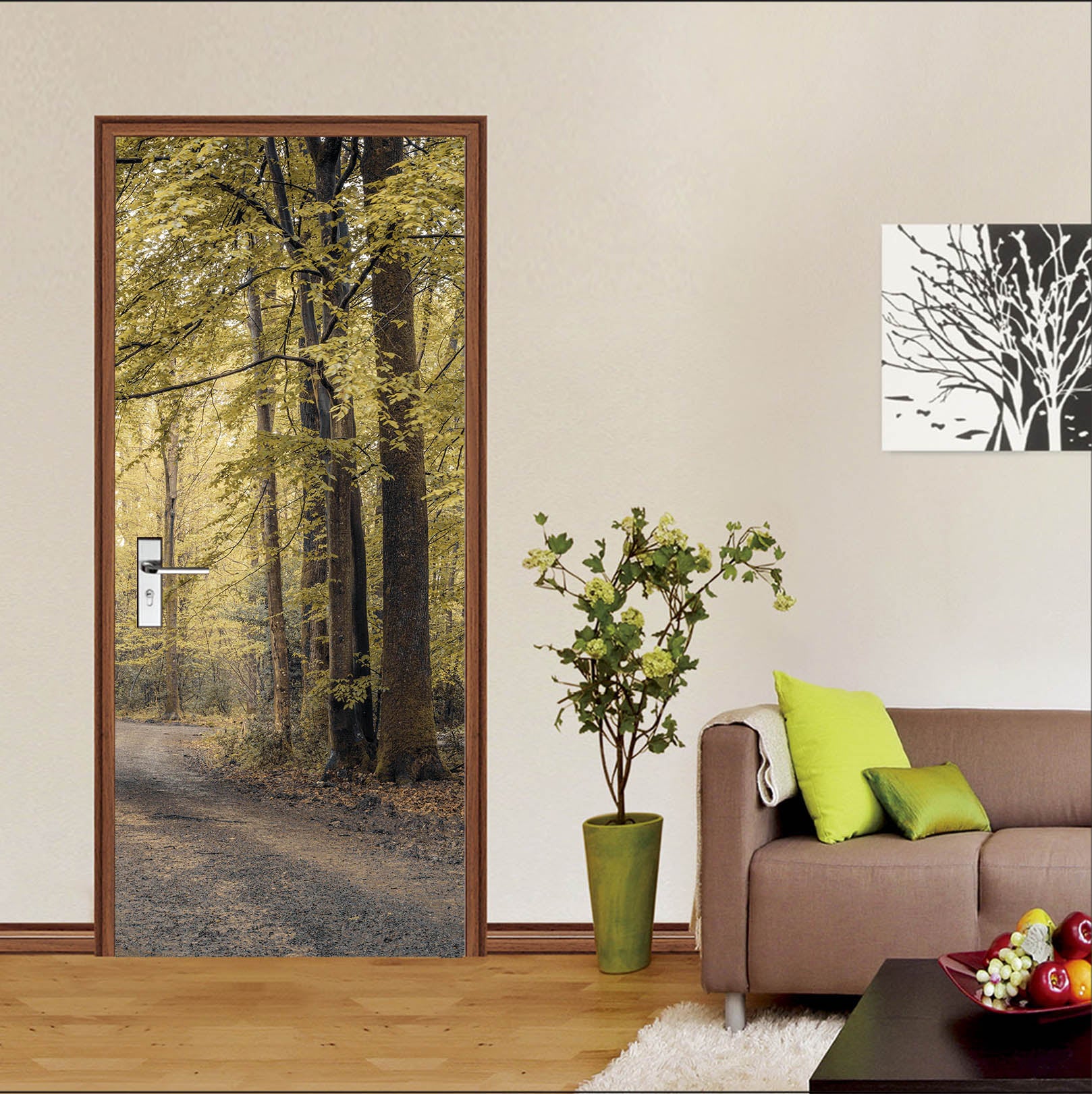 3D Forest Path 5172 Assaf Frank Door Mural