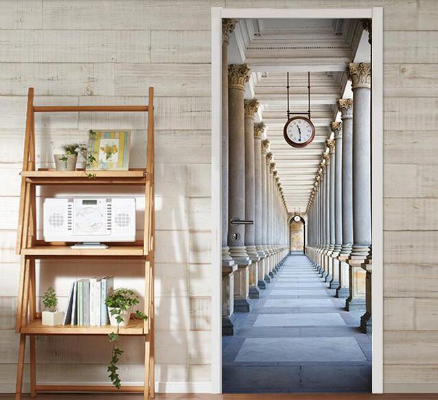 3D rome promenade painting door mural Wallpaper AJ Wallpaper