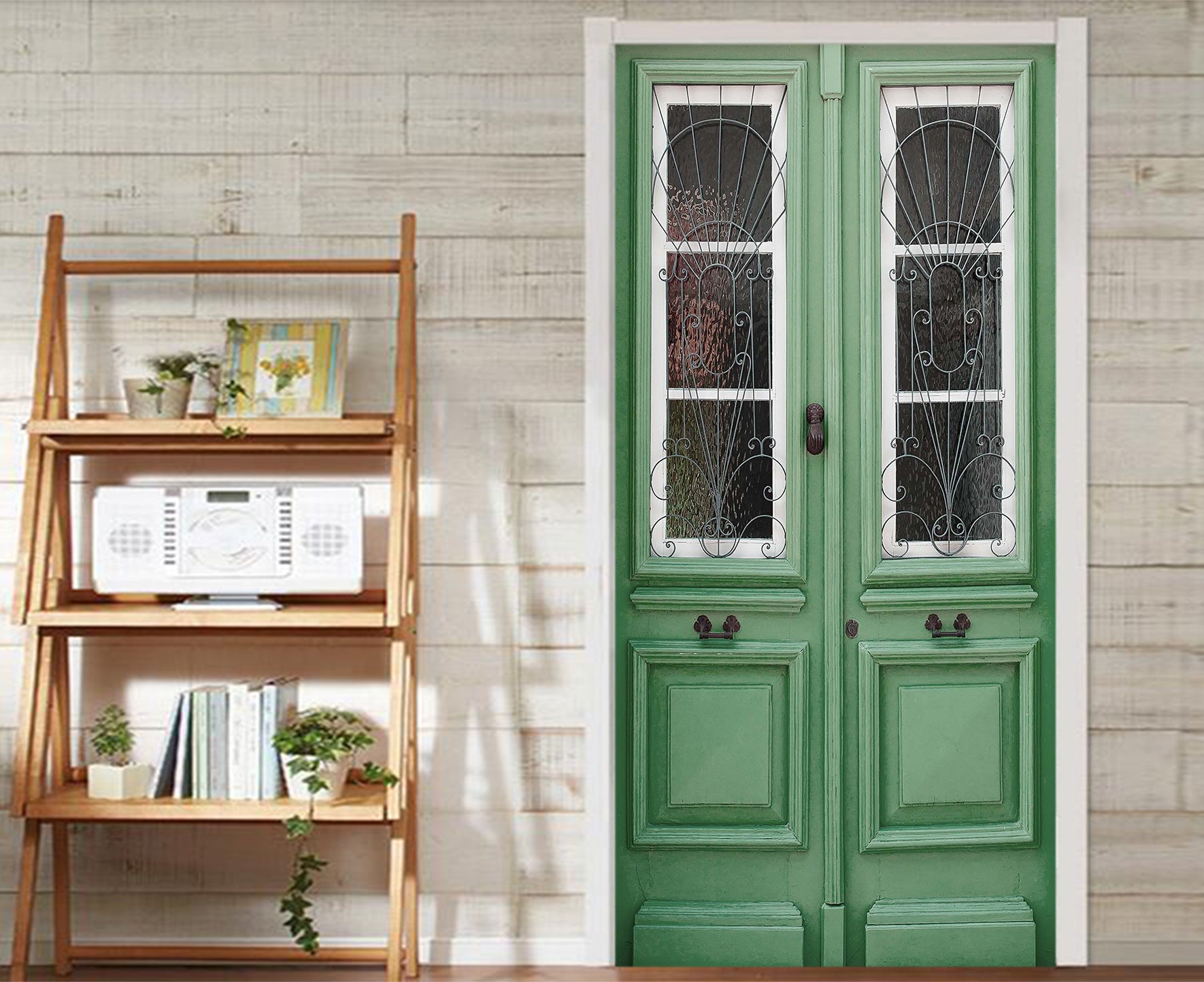 3D Green 22211 Door Mural