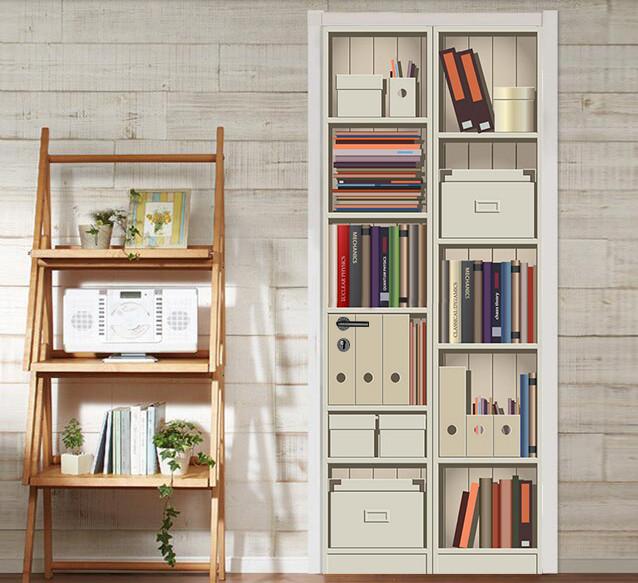 3D storage cabinets door mural Wallpaper AJ Wallpaper