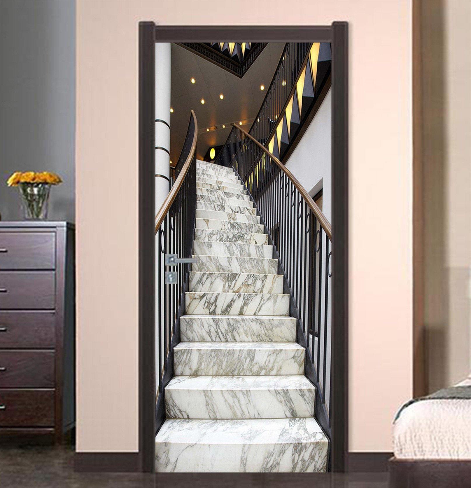 3D Marble Stairs 81 Door Mural Wallpaper AJ Wallpaper