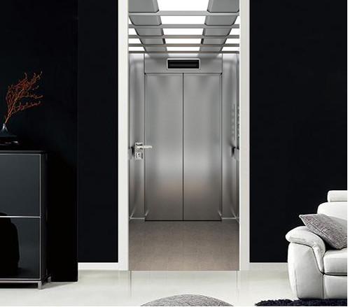 3D white elevator door mural Wallpaper AJ Wallpaper