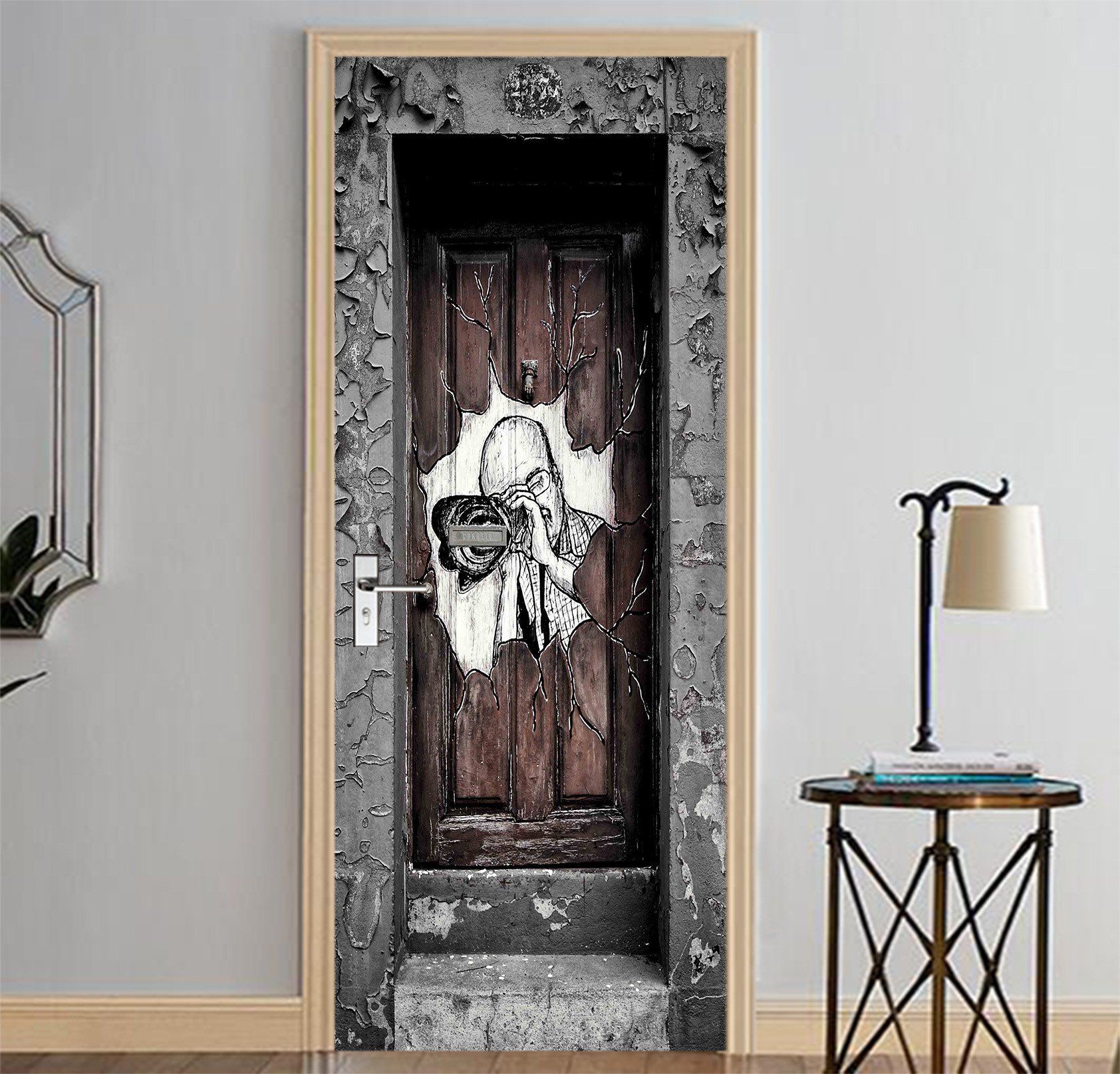3D Funny Gate Pattern 05 Door Mural Wallpaper AJ Wallpaper