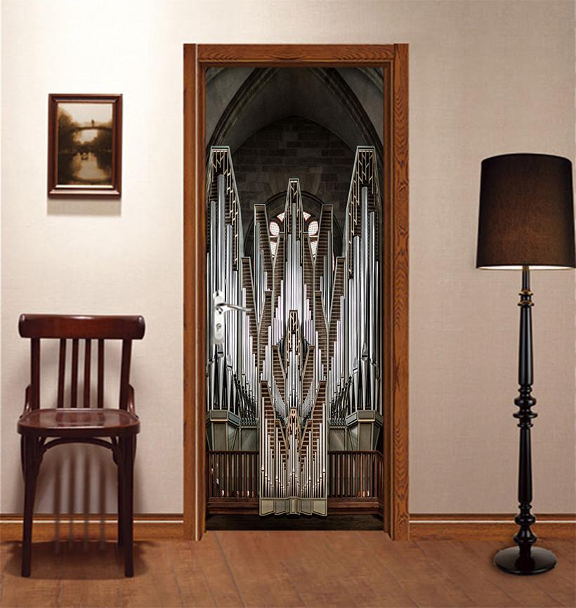 3D cylinder hollow painting door mural Wallpaper AJ Wallpaper