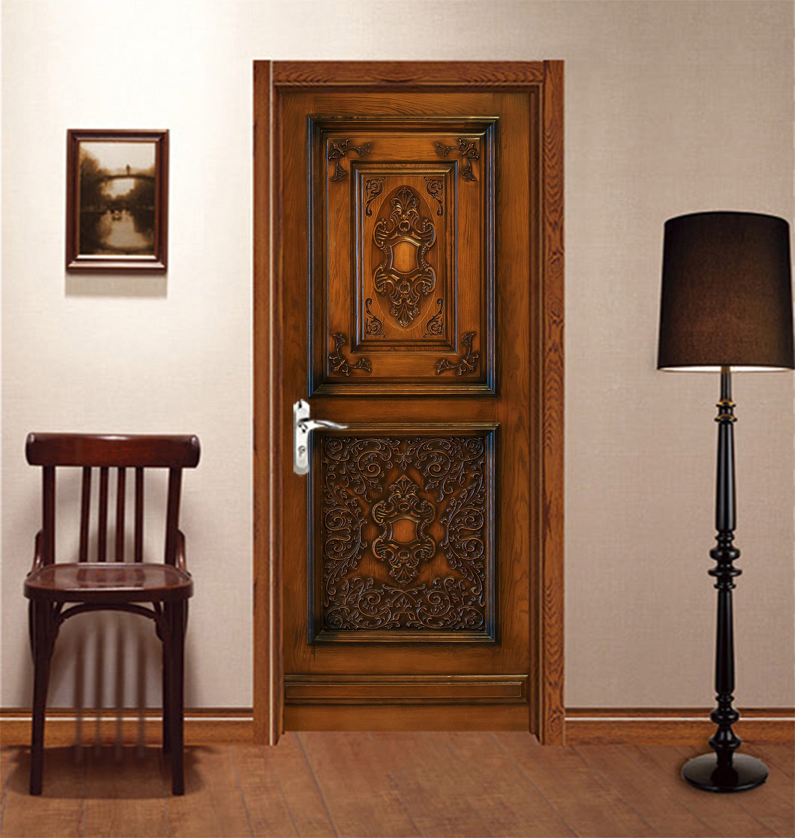 3D Carved Pattern Door 004 Door Mural
