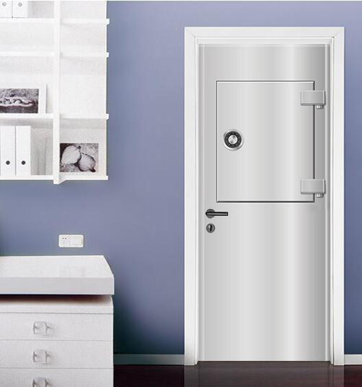 3D metal strongbox door mural Wallpaper AJ Wallpaper