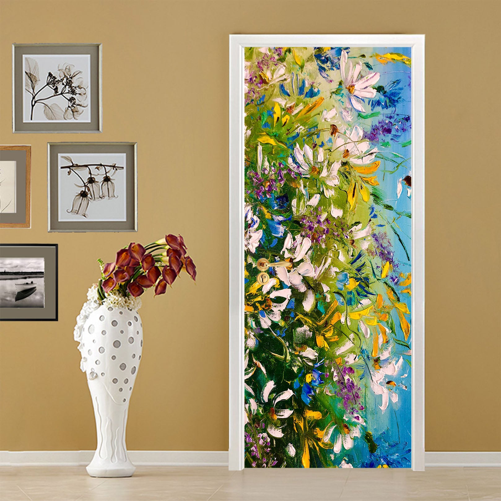 3D Colorful Flower 3276 Skromova Marina Door Mural