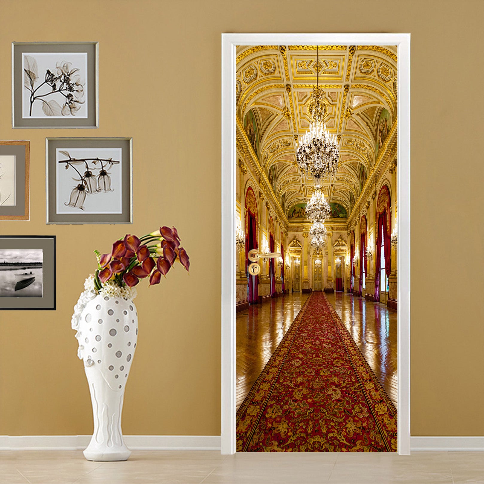 3D Carpet Corridor 22118 Door Mural