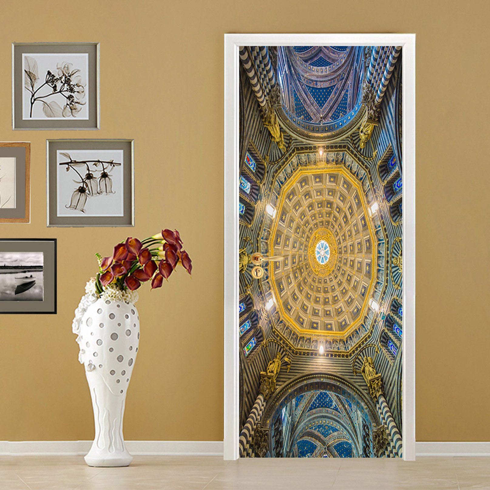 3D Beautiful Dome 57 Door Mural Wallpaper AJ Wallpaper