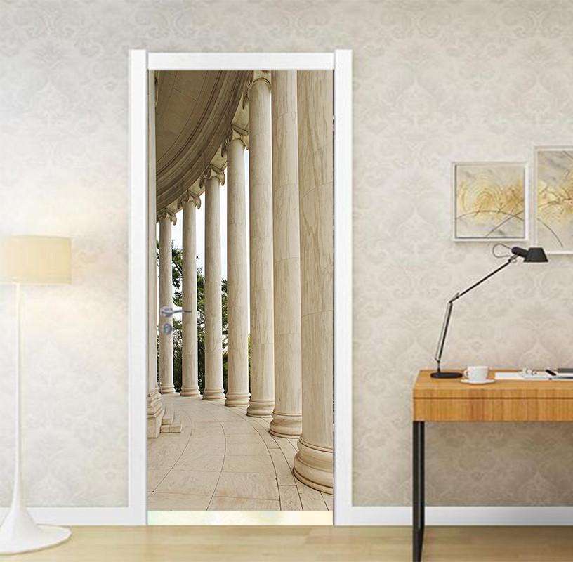 3D corridor the utility model top door mural Wallpaper AJ Wallpaper