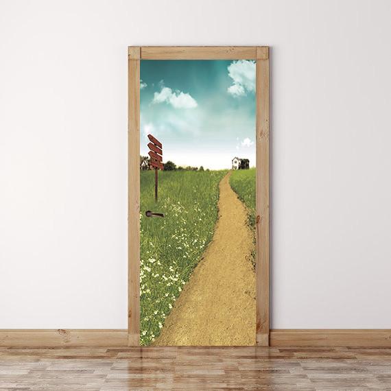 3D flower arch path door mural Wallpaper AJ Wallpaper