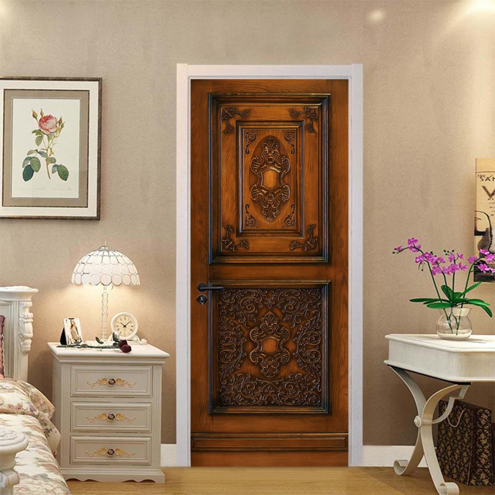3D Carved Pattern Door 004 Door Mural