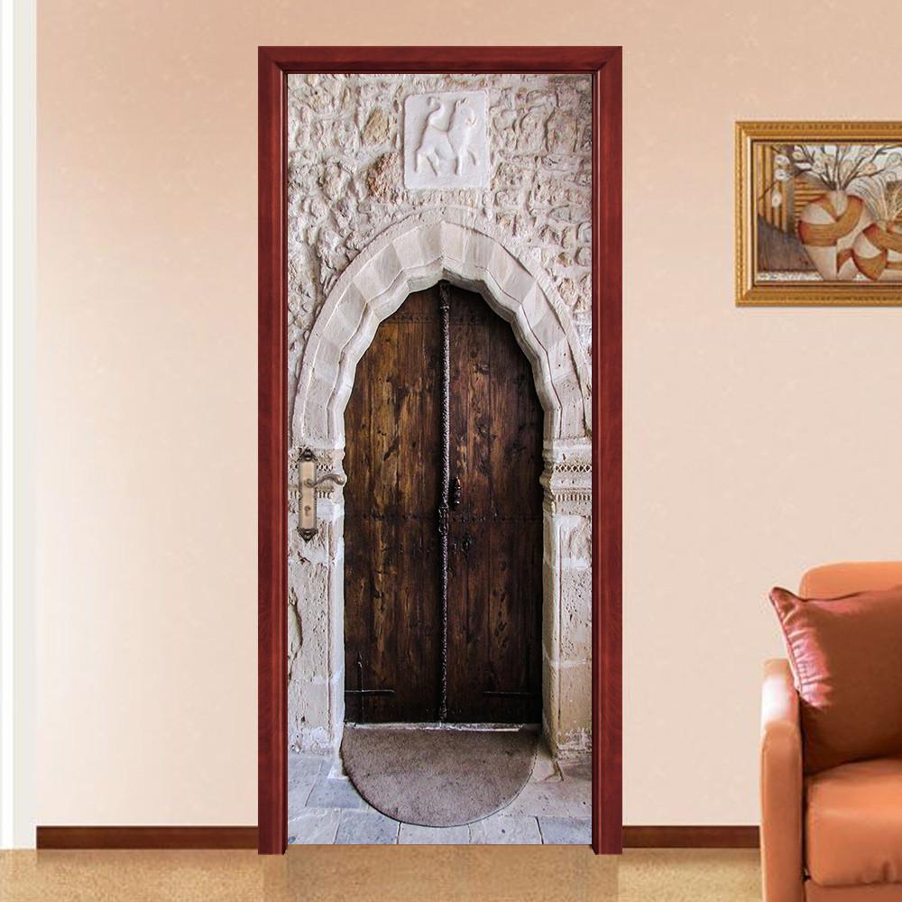 3D ellipse board painting door mural Wallpaper AJ Wallpaper