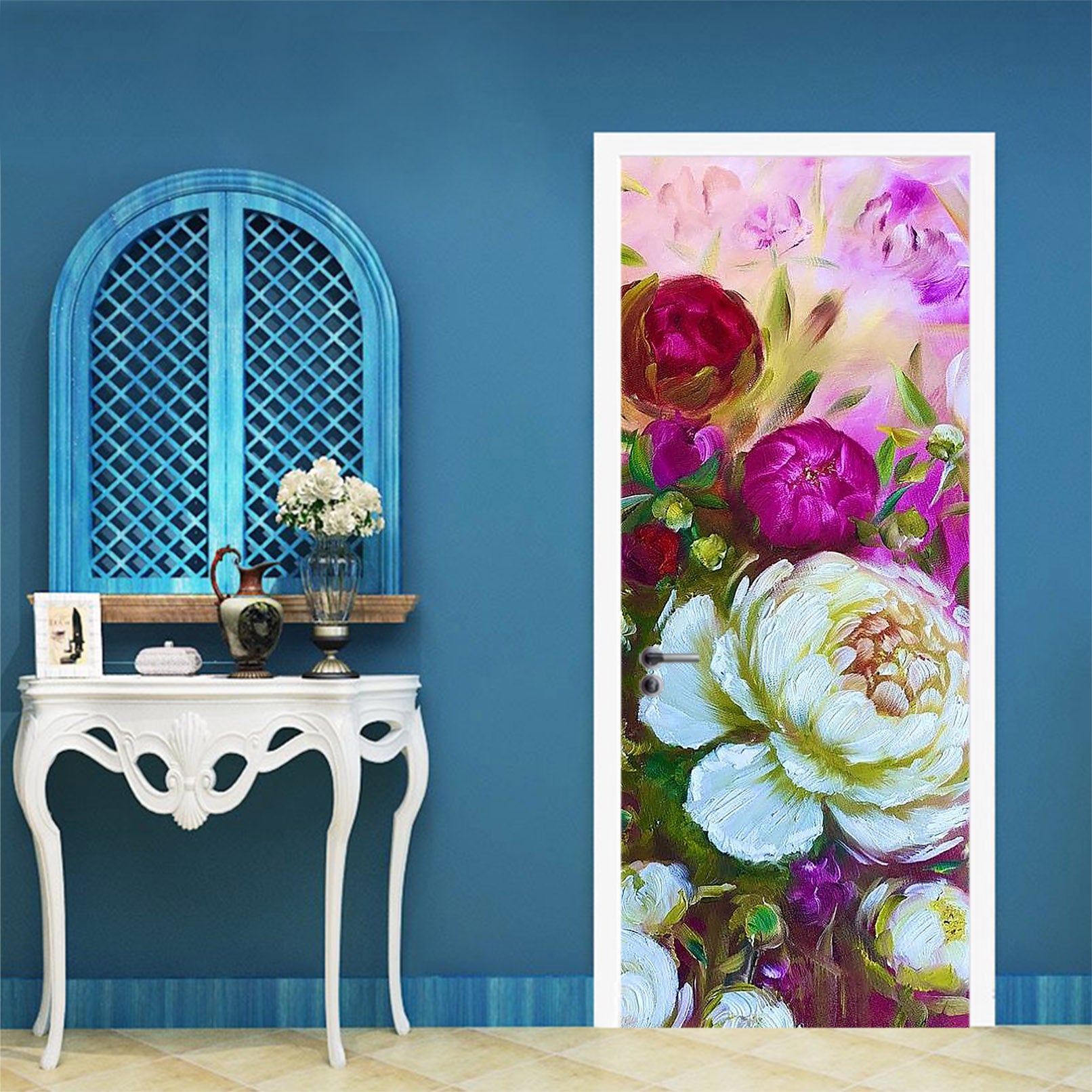 3D Purple Flower 3319 Skromova Marina Door Mural