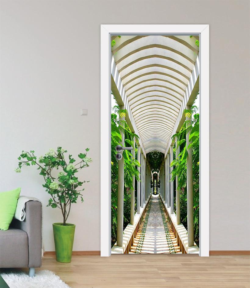 3D hollow roof stone door mural Wallpaper AJ Wallpaper