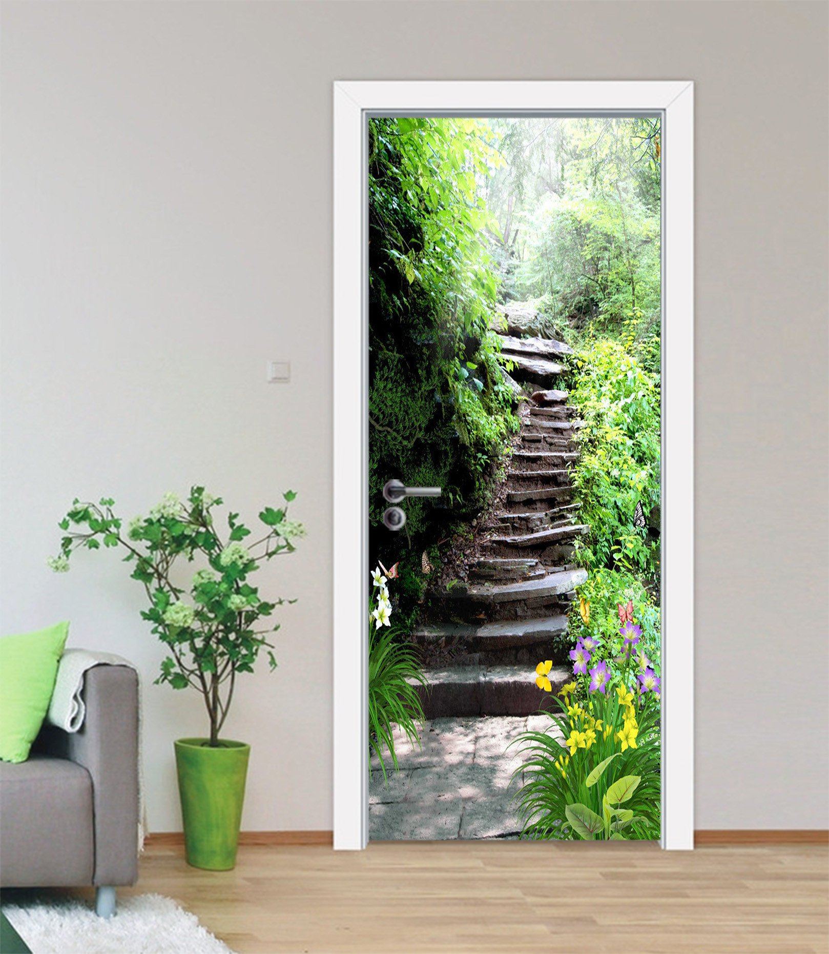 3D Stones Stairs 75 Door Mural Wallpaper AJ Wallpaper