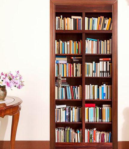 3D bookcase door mural Wallpaper AJ Wallpaper