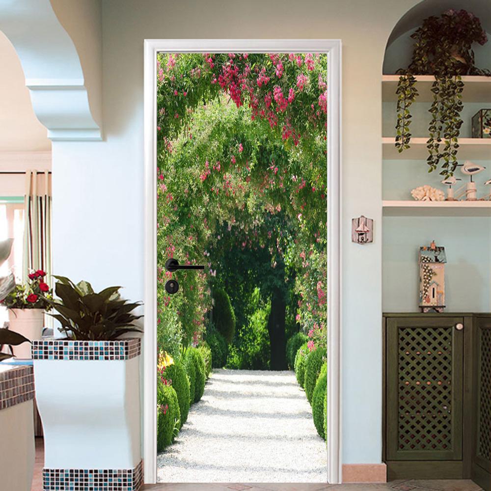 3D huge mountain plantation ghaut door mural Wallpaper AJ Wallpaper