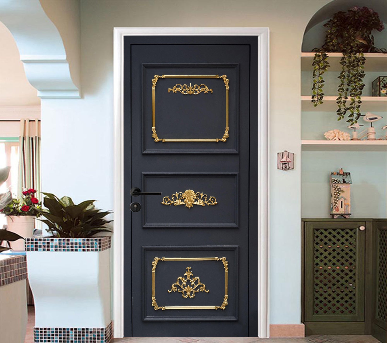 3D Metal Pattern Door 032 Door Mural