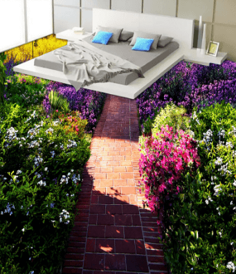 3D Small Garden 386 Floor Mural Wallpaper AJ Wallpaper 2