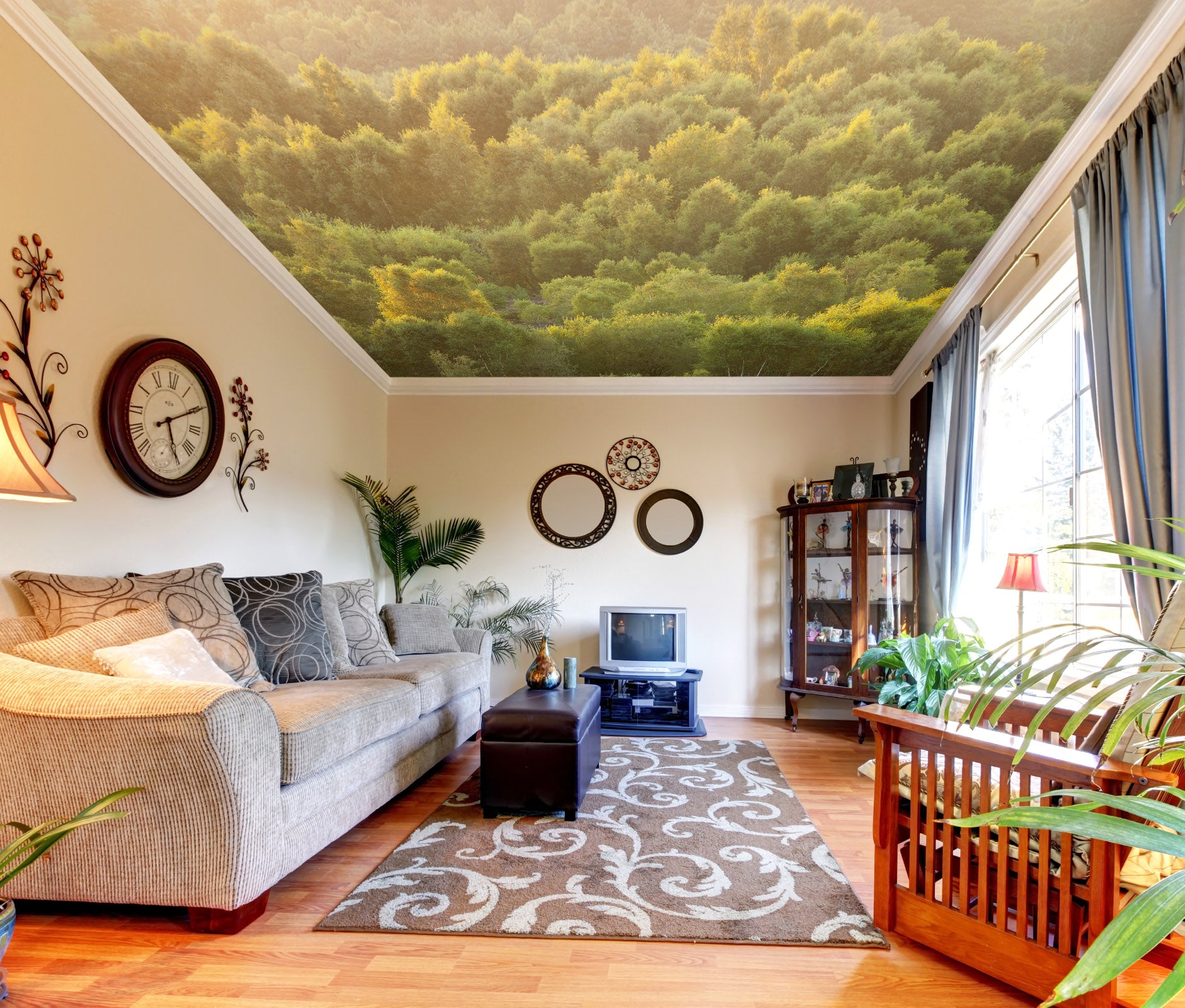 3D Forest Trees 2554 Assaf Frank Ceiling Wallpaper Murals