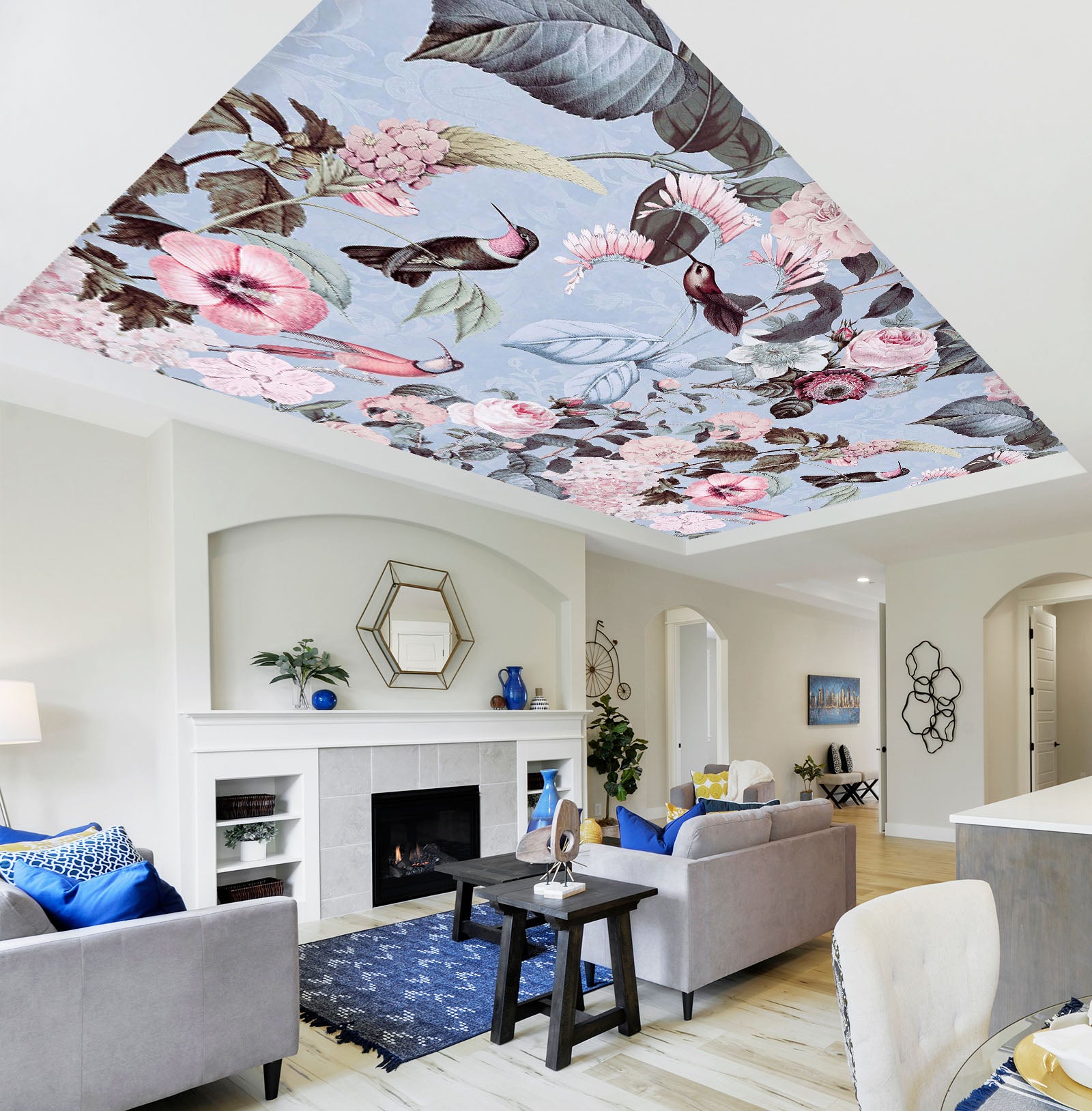 3D Rose Bird 5252 Andrea Haase Ceiling Wallpaper Murals