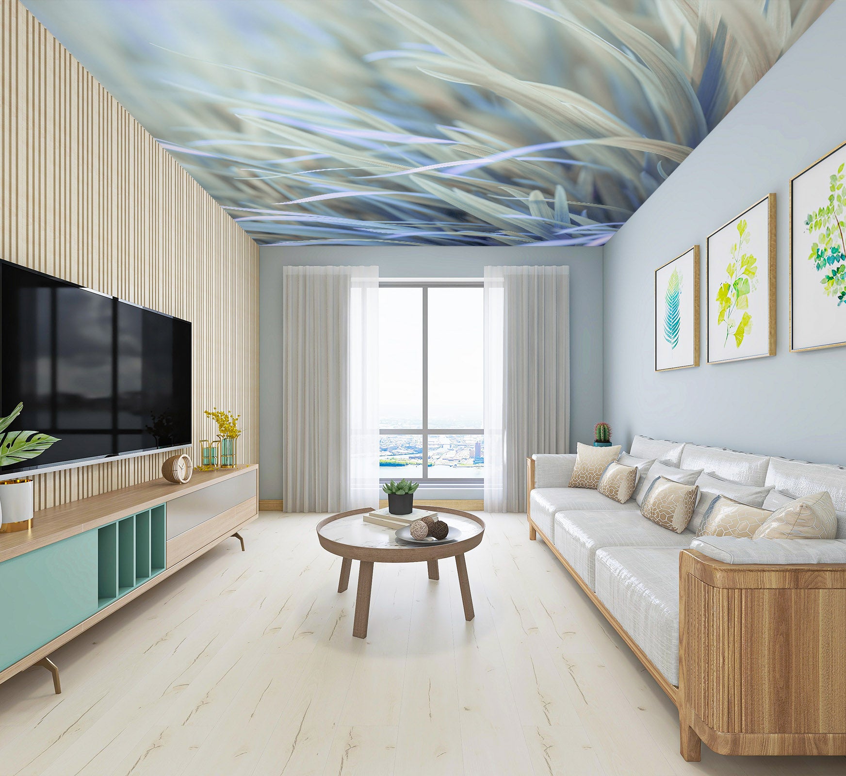 3D Green Grass 2593 Assaf Frank Ceiling Wallpaper Murals