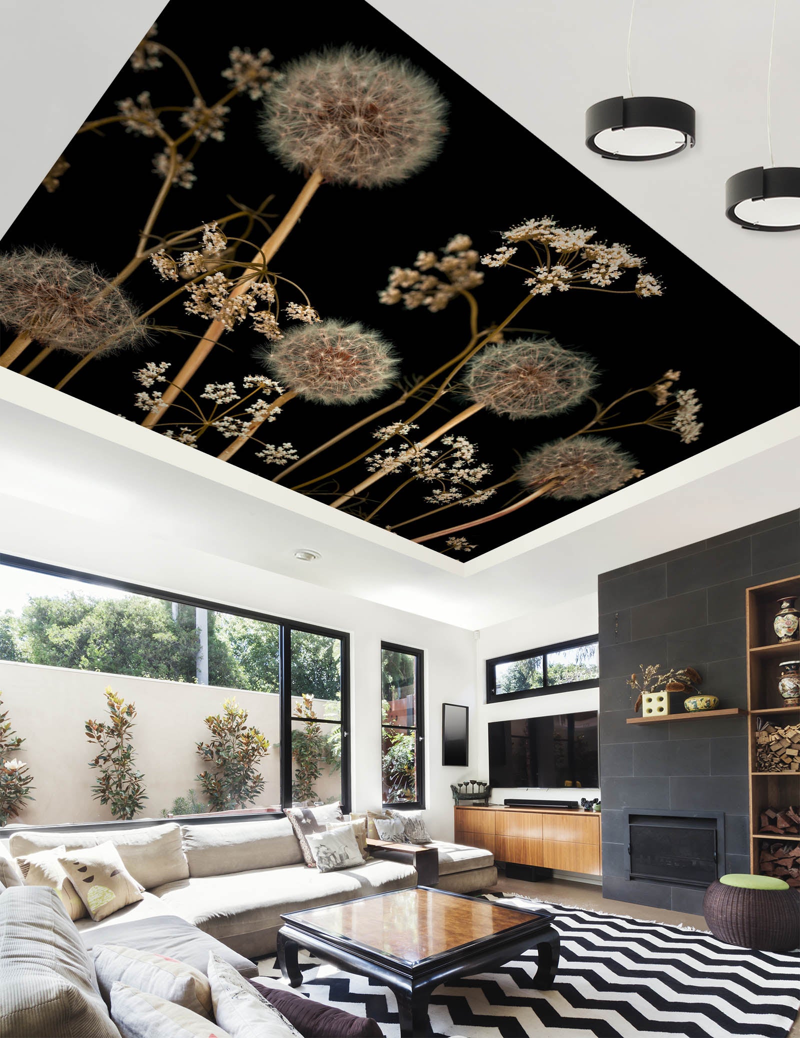 3D Dandelion Flower 2561 Assaf Frank Ceiling Wallpaper Murals