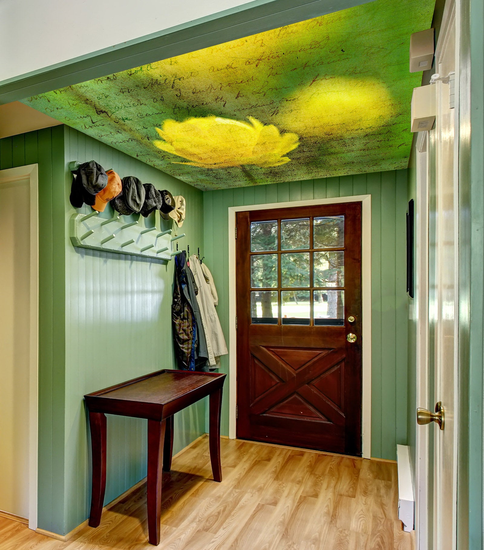 3D Yellow Flower Letters 2575 Assaf Frank Ceiling Wallpaper Murals