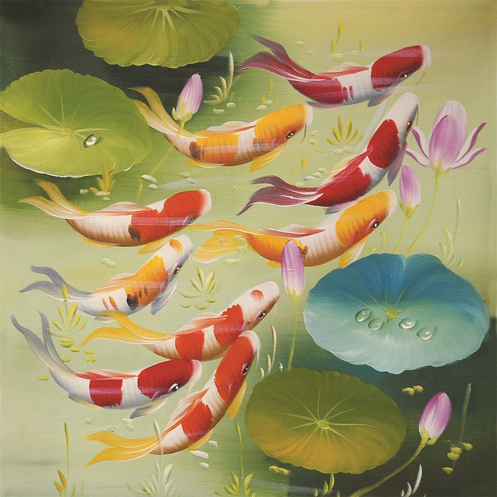 3D Swimming Fishes Kitchen Mat Floor Mural Wallpaper AJ Wallpaper