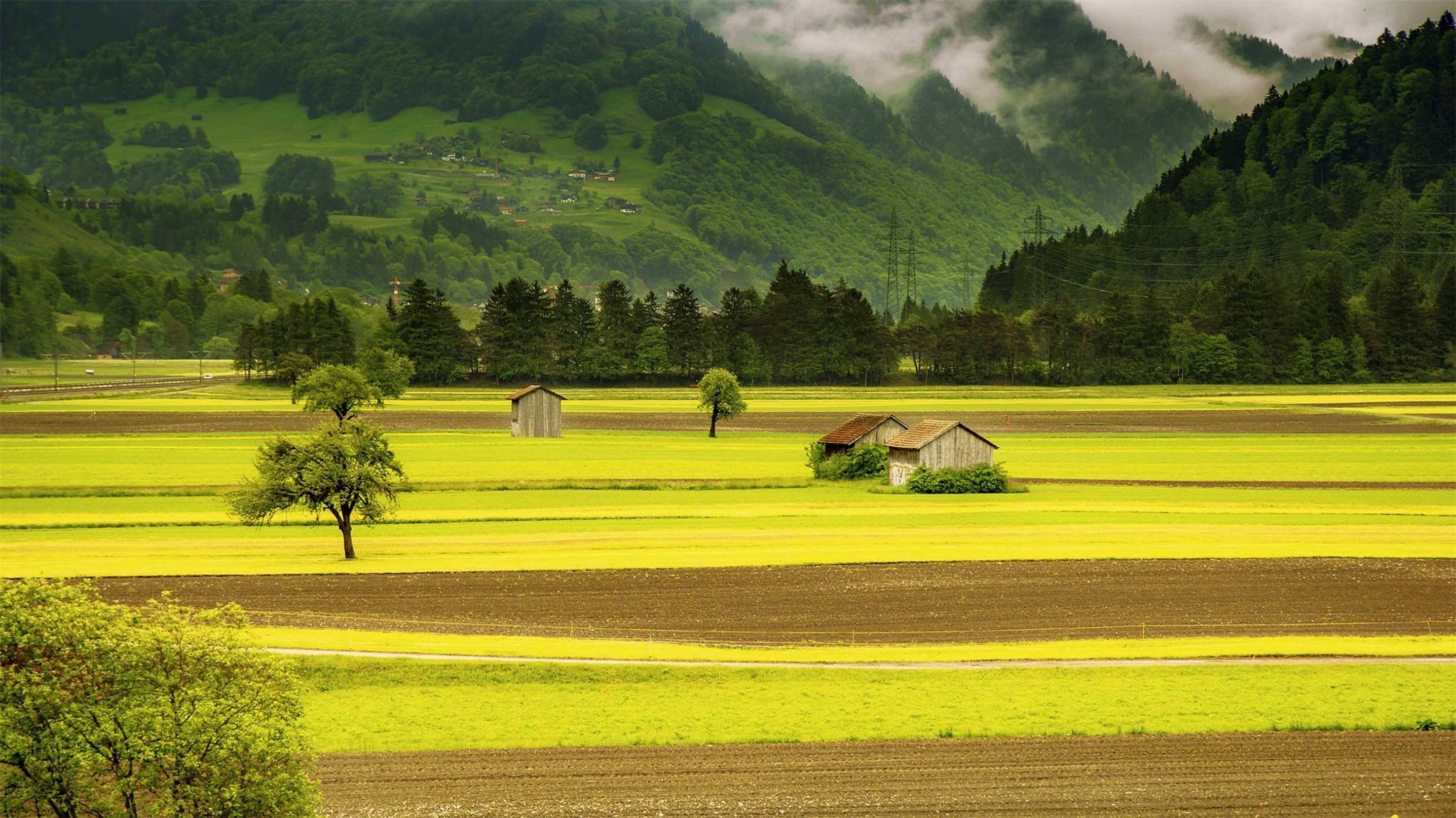 3D Mountain Farmlands 588 Kitchen Mat Floor Mural Wallpaper AJ Wallpaper