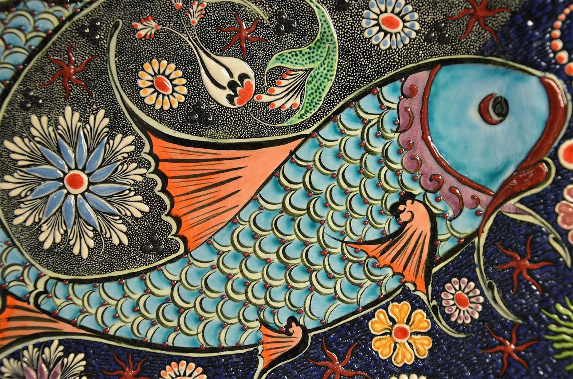 3D Fish Pattern 550 Kitchen Mat Floor Mural Wallpaper AJ Wallpaper