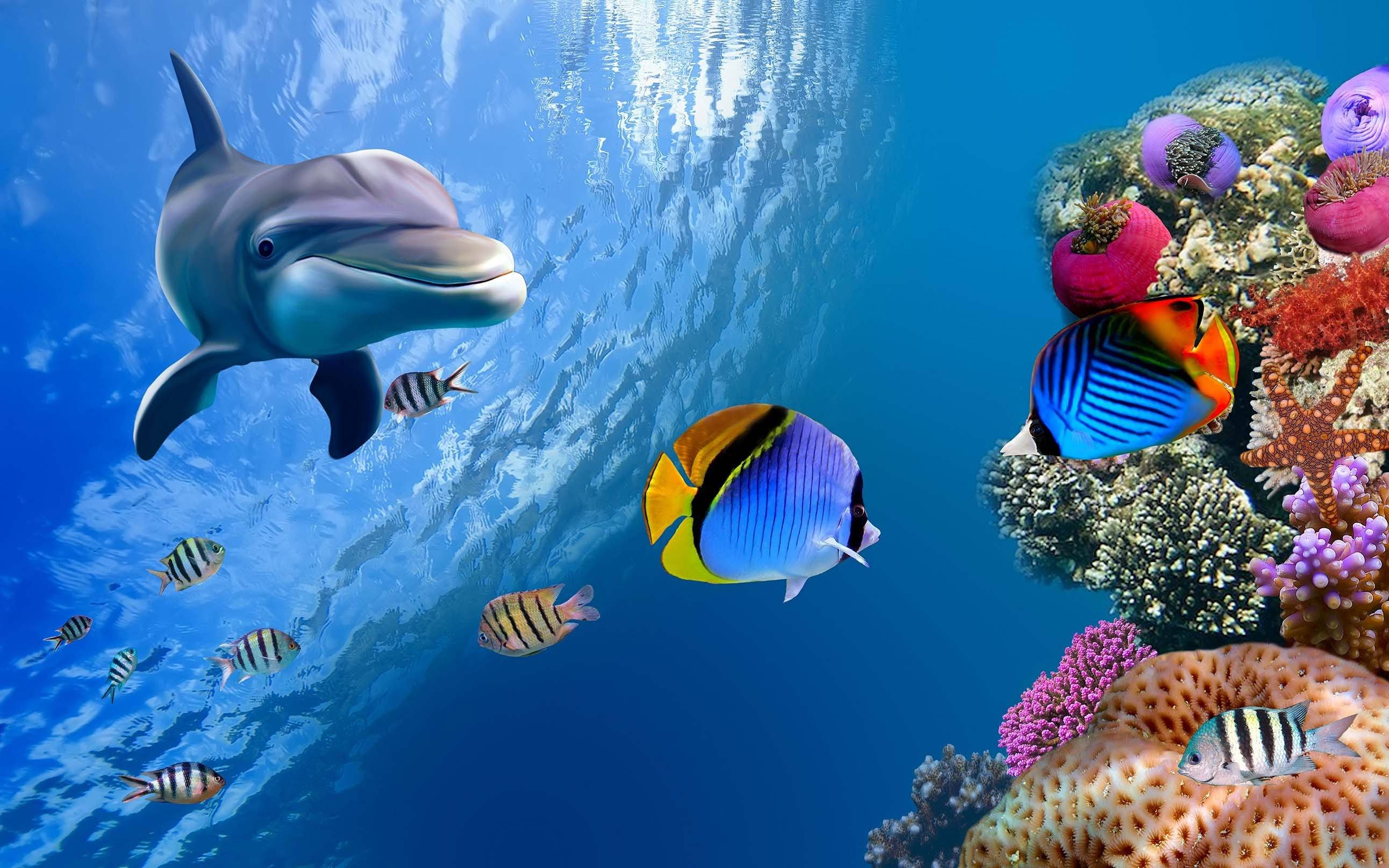 3D Ocean World Kitchen Mat Floor Mural Wallpaper AJ Wallpaper