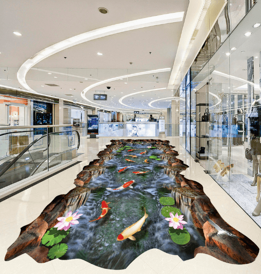 3D River Water 115 Floor Mural Wallpaper AJ Wallpaper 2
