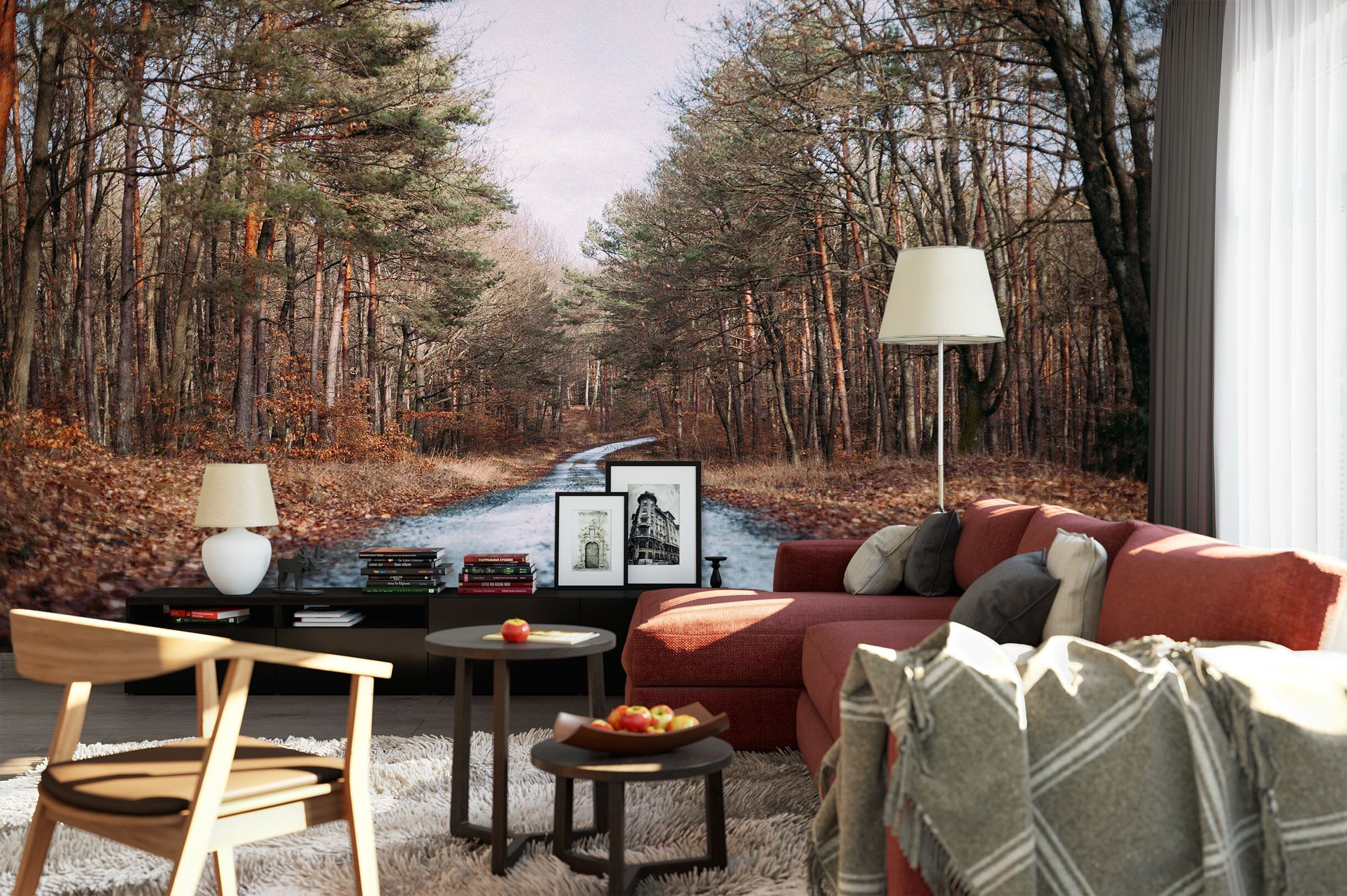 3D Woods Road 1505 Wall Murals Wallpaper AJ Wallpaper 2