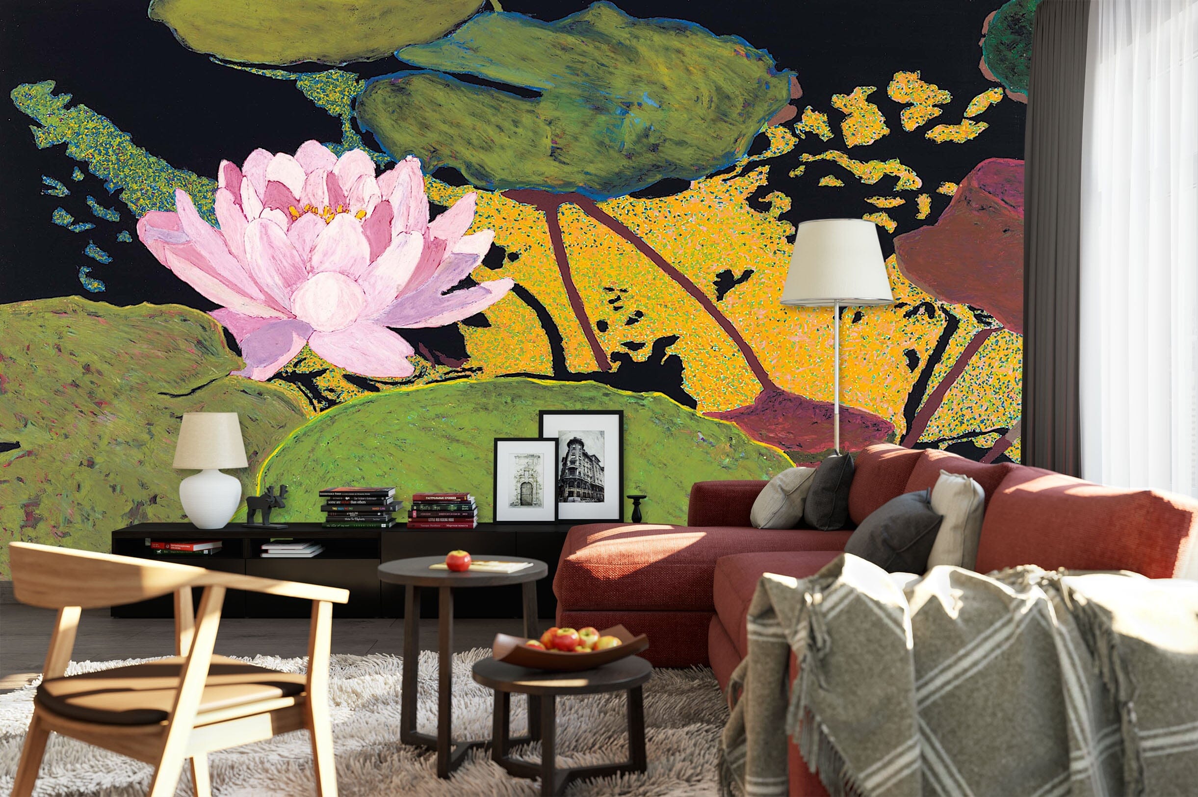 3D Pink Lotus 246 Allan P. Friedlander Wall Mural Wall Murals Wallpaper AJ Wallpaper 2